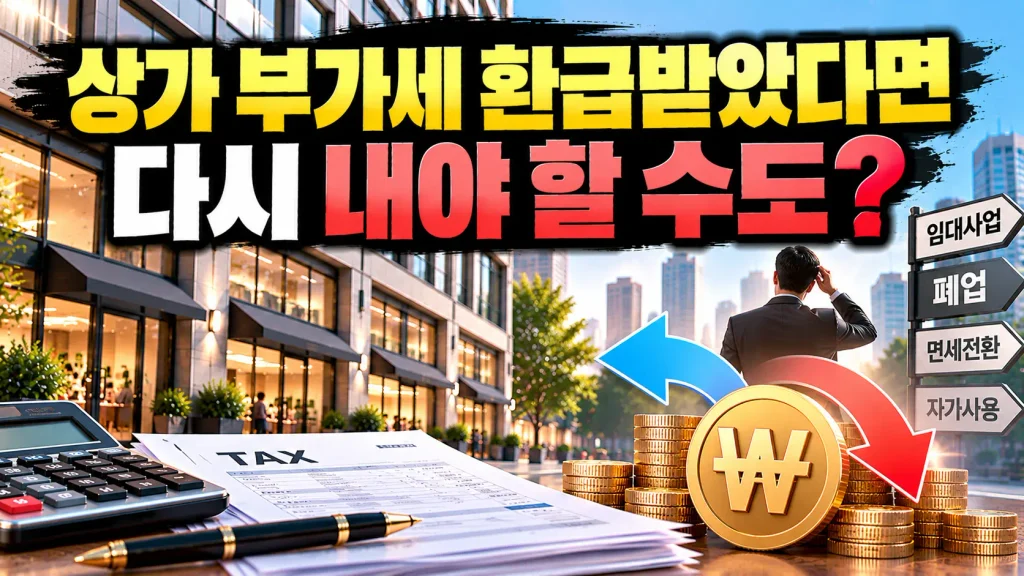 상가 부가세 환급받았다면 다시 내야 할 수도?