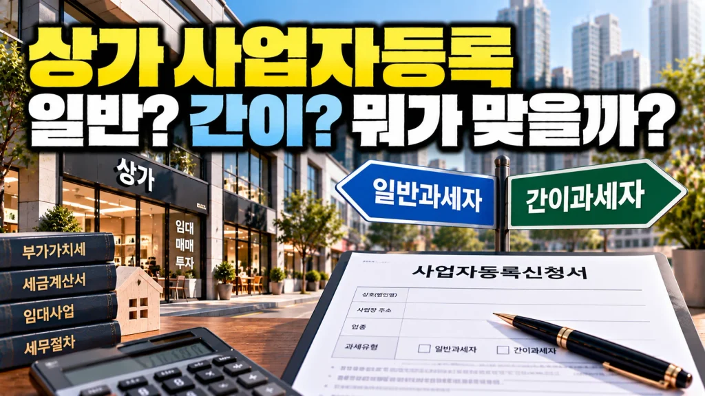 상가 사업자등록, 일반? 간이? 뭐가 맞을까?