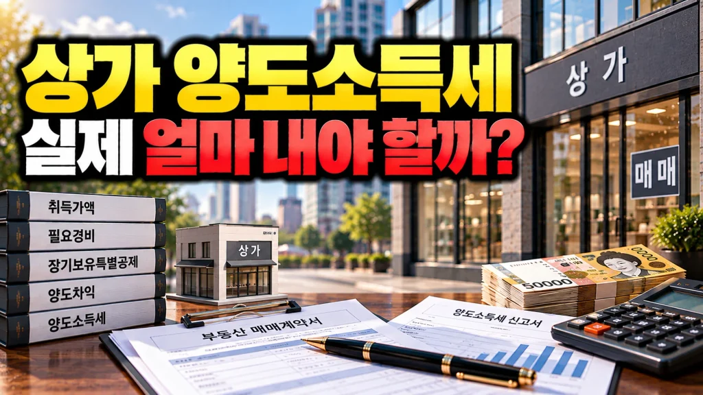 상가 양도소득세 실제 얼마 내야 할까