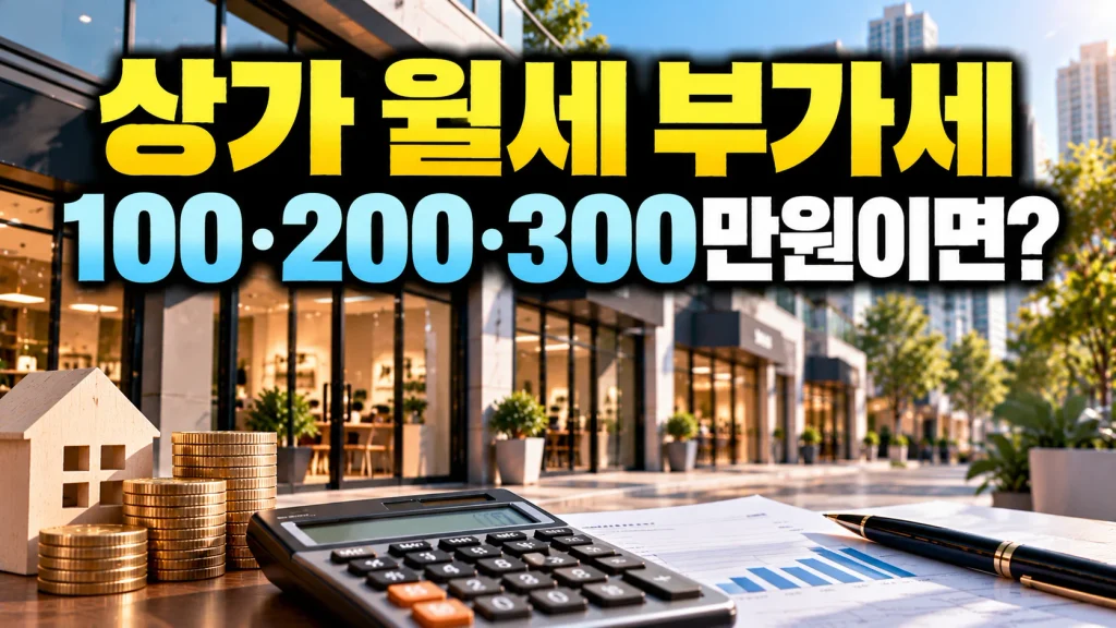 상가 월세 부가세 100·200·300만원이면?