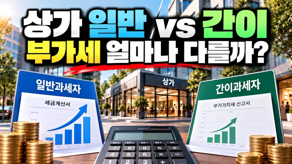 상가 일반 vs 간이 부가세 얼마나 다를까?