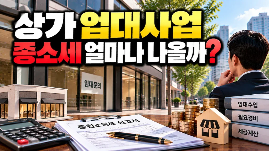 상가 임대사업 종소세 얼마나 나올까