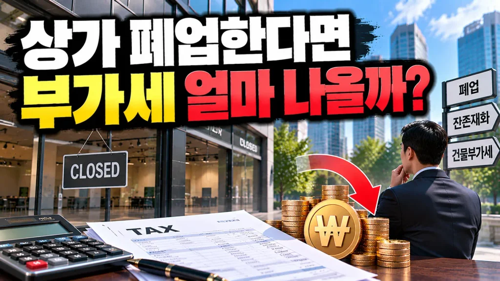 상가 폐업한다면 부가세 얼마 나올까?