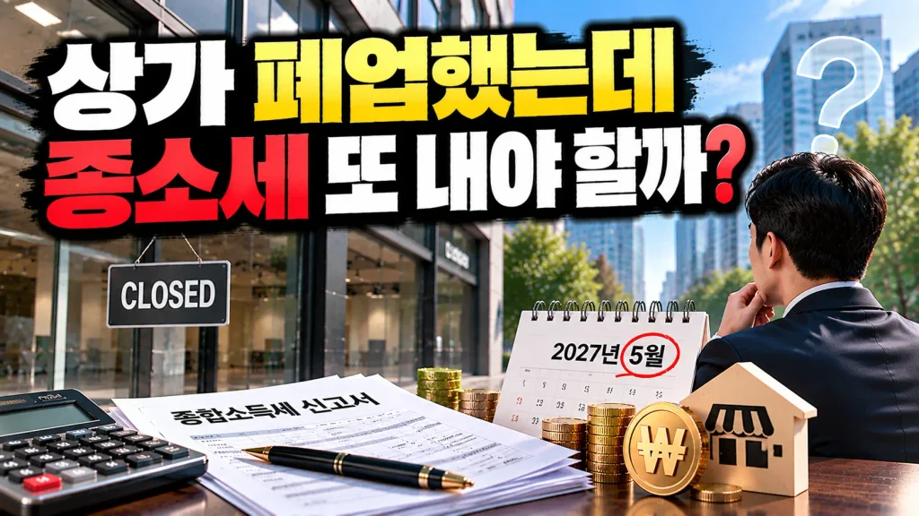 상가 폐업했는데 종소세 또 내야 할까?