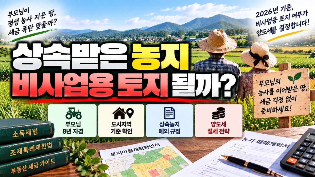 상속받은 농지 비사업용 토지 될까?