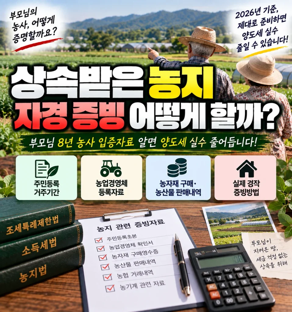 상속받은 농지, 자경 증빙 어떻게 할까?