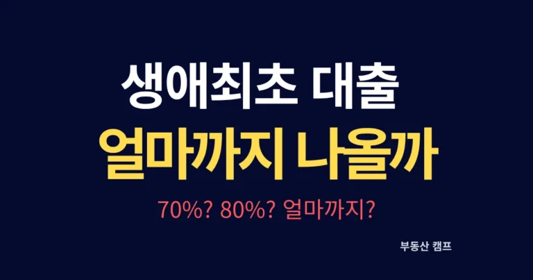 생애최초 대출 얼마까지 나올까?