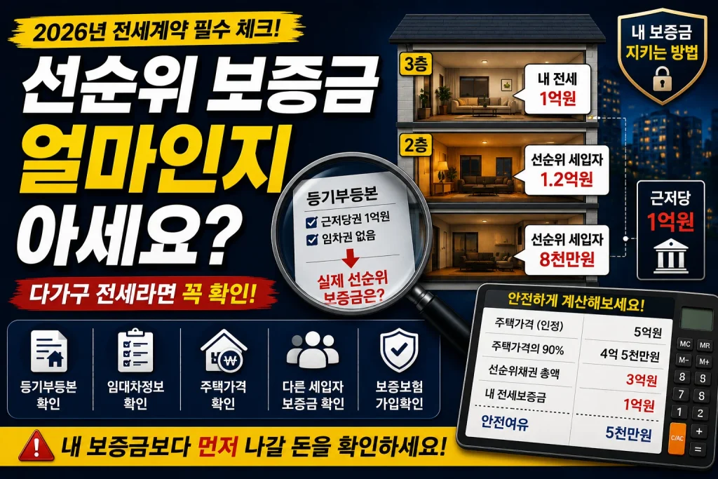 선순위 보증금 얼마인지 아세요, 다가구 전세라면 꼭 확인!