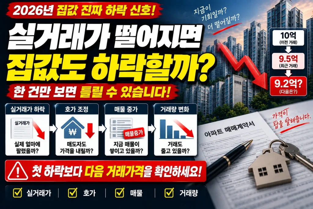 실거래가 떨어지면 집값도 하락할까?