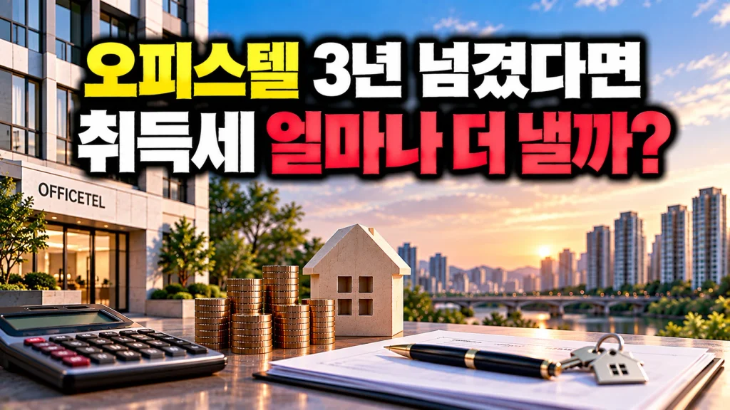 오피스텔 3년 넘겼다면 취득세 얼마나 더 낼까?