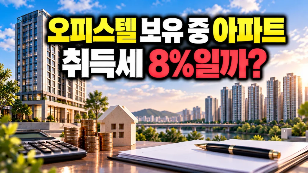 오피스텔 보유 중 아파트 취득세 8%일까?