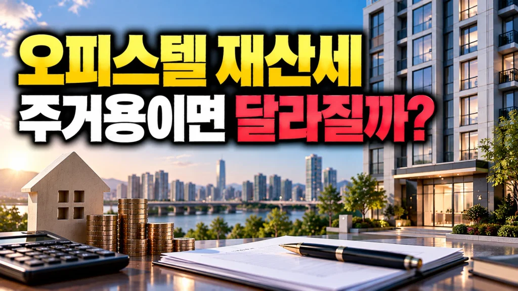 오피스텔 재산세 주거용이면 달라질까?