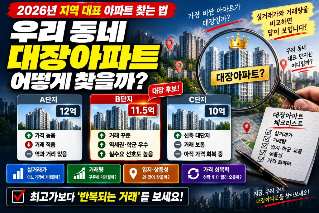 우리 동네 대장아파트 어떻게 찾을까?