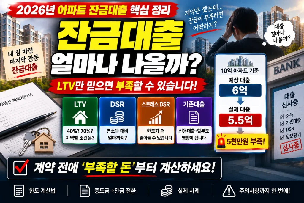 잔금대출 얼마나 나올까?