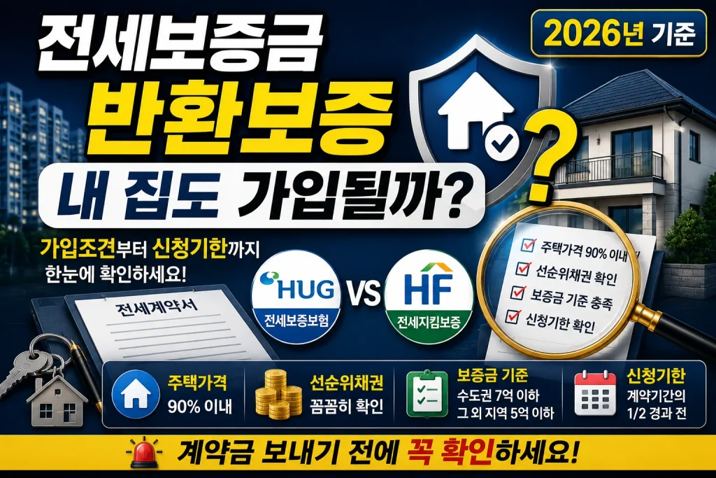 전세보증금 반환보증, 내 집도 가입될까?
