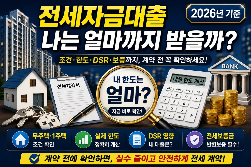 전세자금대출 나는 얼마까지 받을까?