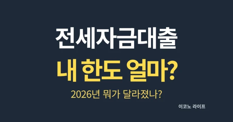전세자금대출, 내 한도 얼마일까?