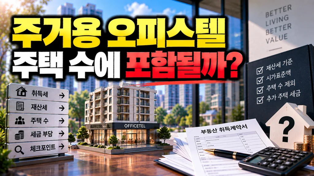 주거용 오피스텔 주택 수에 포함될까?