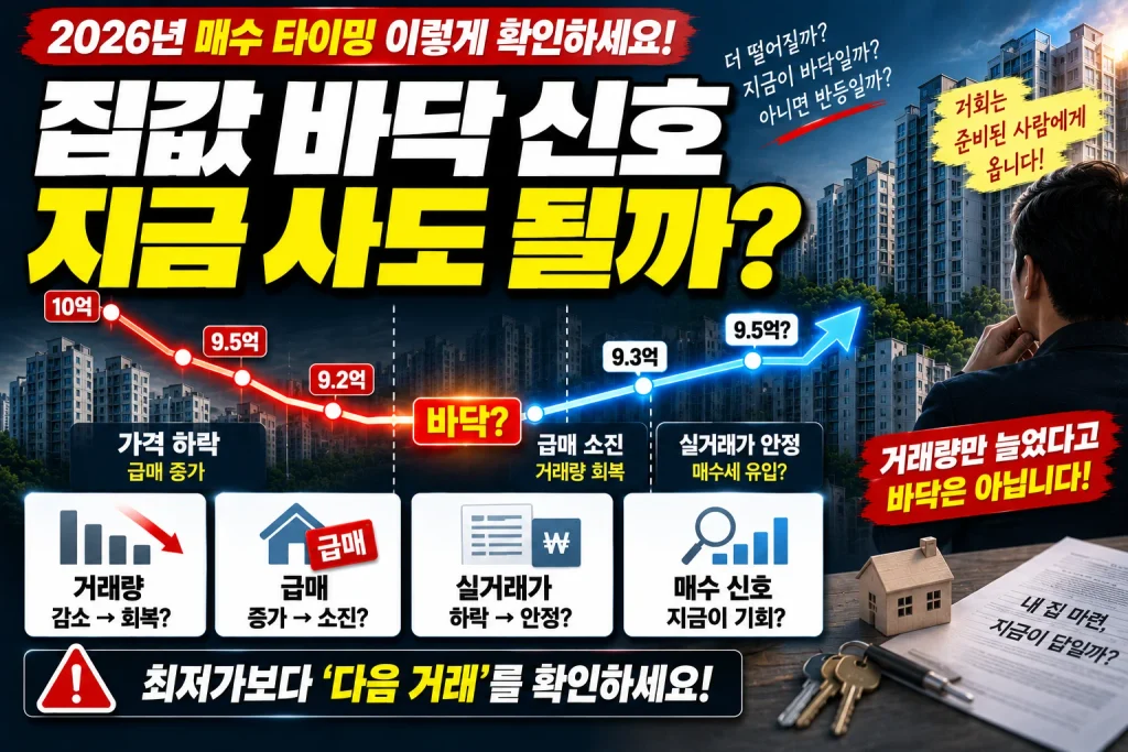 집값 바닥 신호 지금 사도 될까?