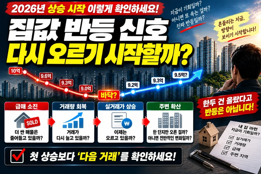 집값 반등 신호, 다시 오르기 시작할까?