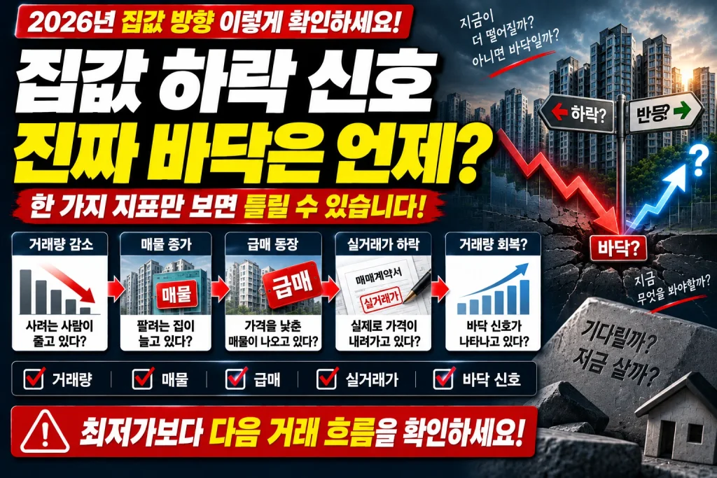 집값 하락 신호! 진짜 바닥은 언제?