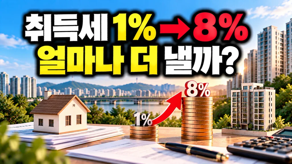 취득세 1%→8% 얼마나 더 낼까?
