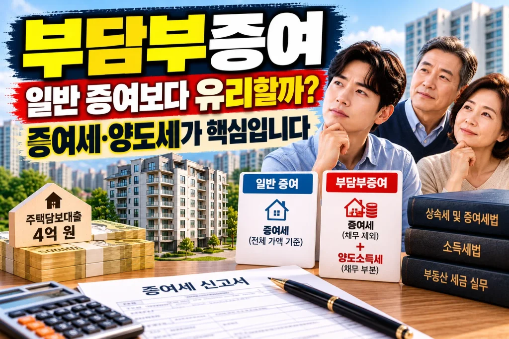 부담부증여 일반 증여보다 유리할까