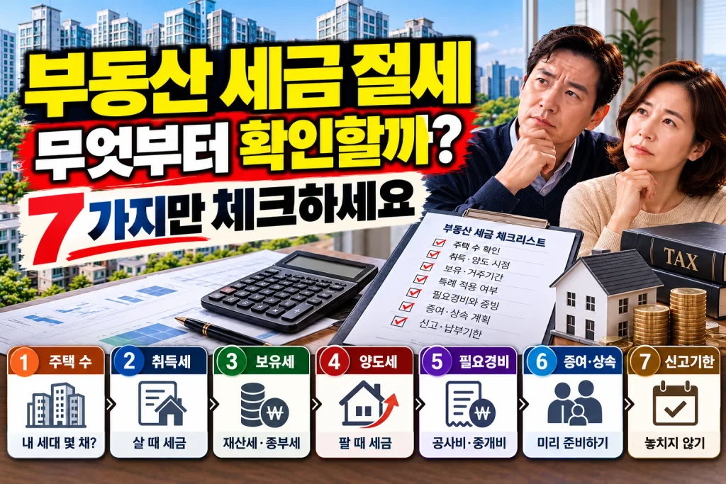 부동산 세금 절세 무엇부터 확인할까, 7가지만 체크하세요