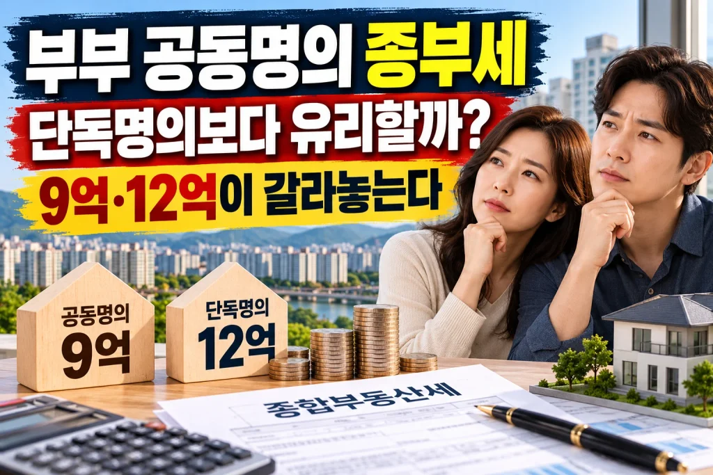 부부 공동명의 종부세, 단독명의보다 유리할까?