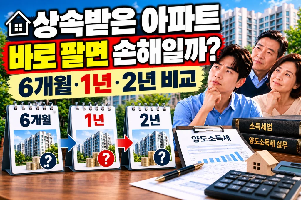 상속받은 아파트 바로 팔면 손해일까?